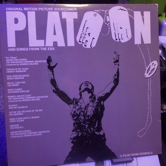 Platoon Soundtrack LP 12" Vinyl Record Original Vintage - Picture 1 of 15